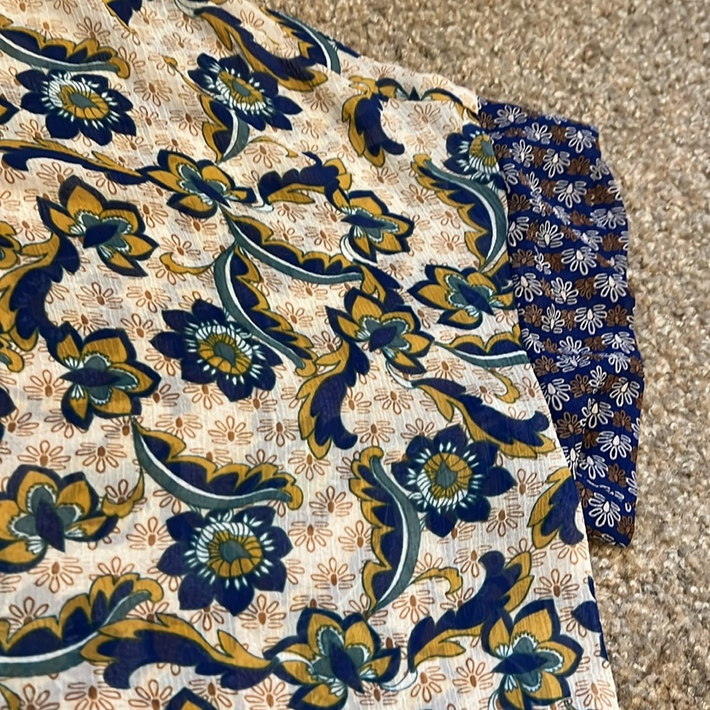 Democracy Floral Boho Flowy‎ Blouse XL - Picture 3 of 7